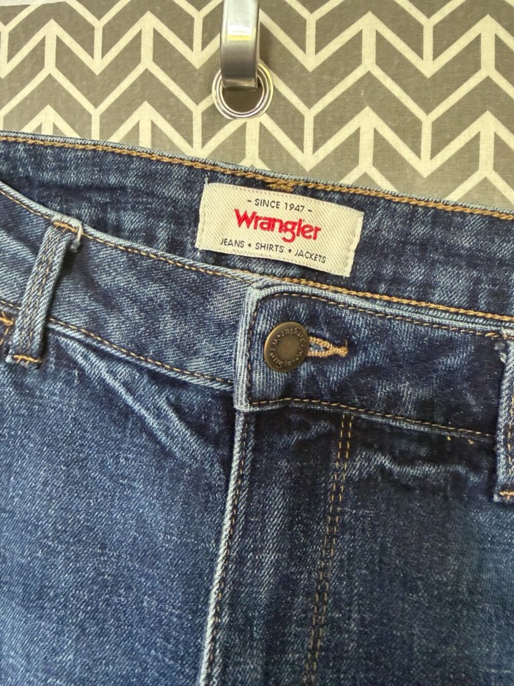 Wrangler High Rise Fierce Flare Jeans 10x34 Dark Wash Bootcut Flare - Picture 5 of 6